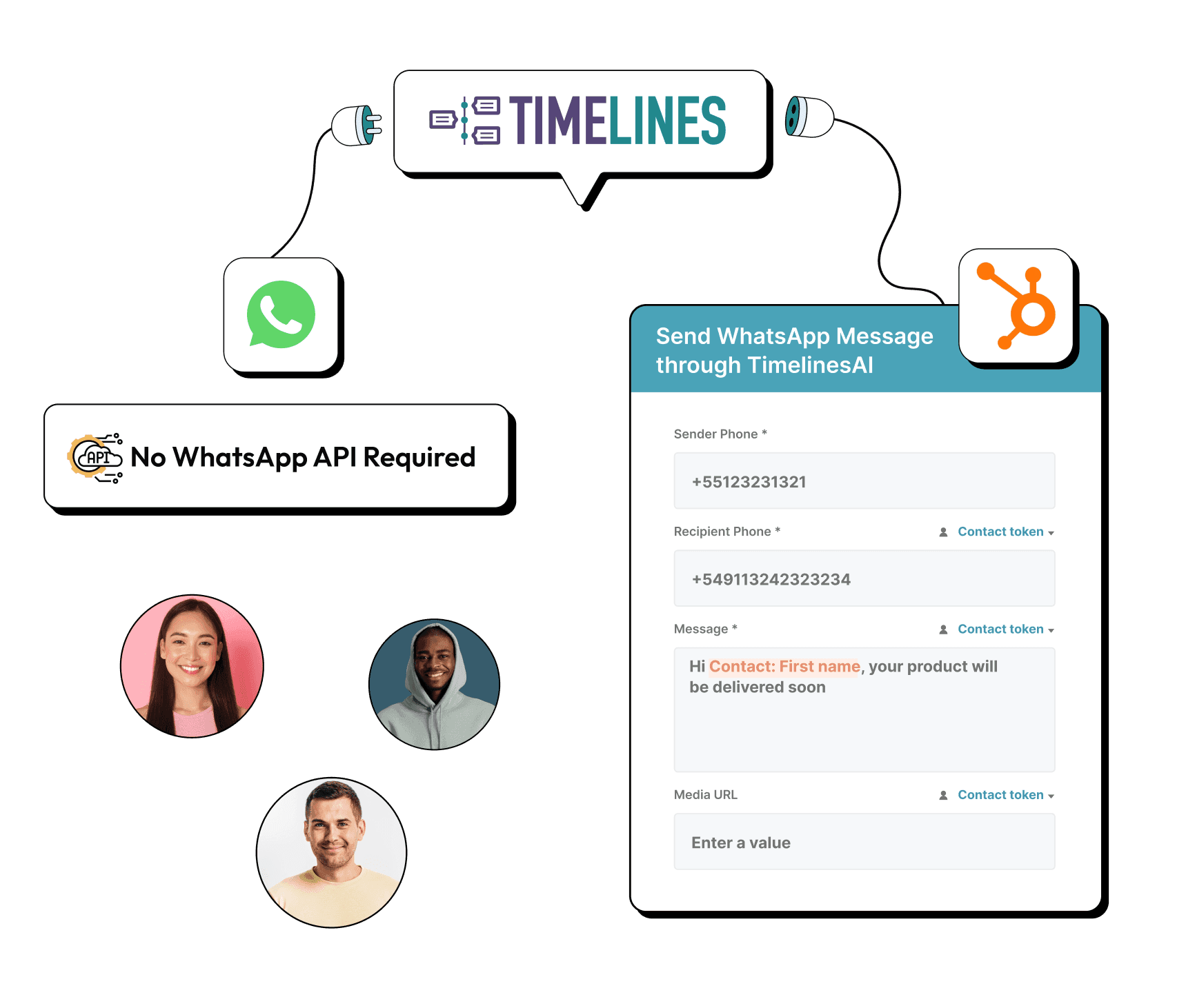 TimelinesAI WhatsApp shared inbox widget